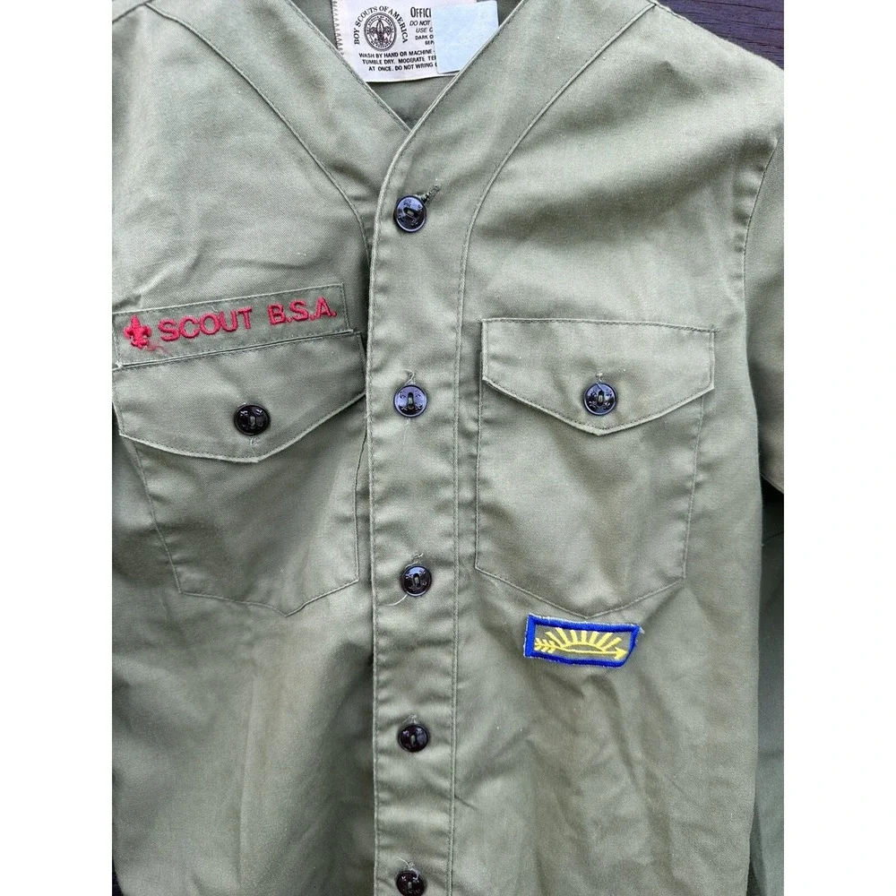 Vintage Boy Scouts Of America Youth Uniform‎ 2 Piece Set Size 12